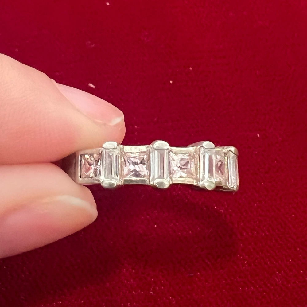 Vintage morganite sterling silver ring - Picture 5 of 5
